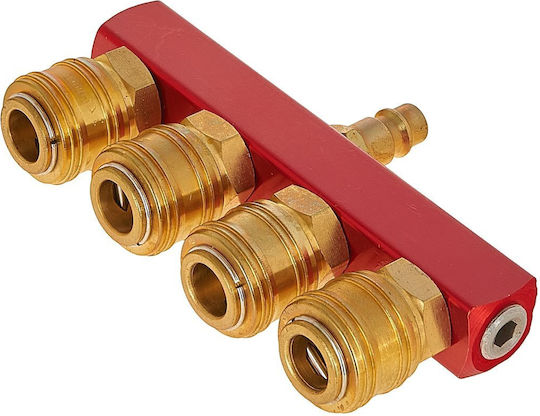 Distribuitor Aer 4 Ieșiri Racordare Rapidă 1/4"