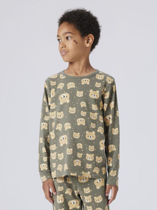 Name It Kids' Pajamas Cotton Dusty Olive