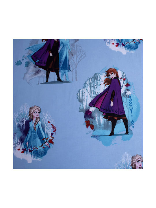 Disney Σεντόνι Μονό Βαμβακερό Frozen Blue 90x190cm