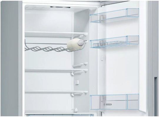 Bosch Ψυγειοκαταψύκτης 308lt Υ186xΠ60xΒ65εκ. Inox KGV36VLEA