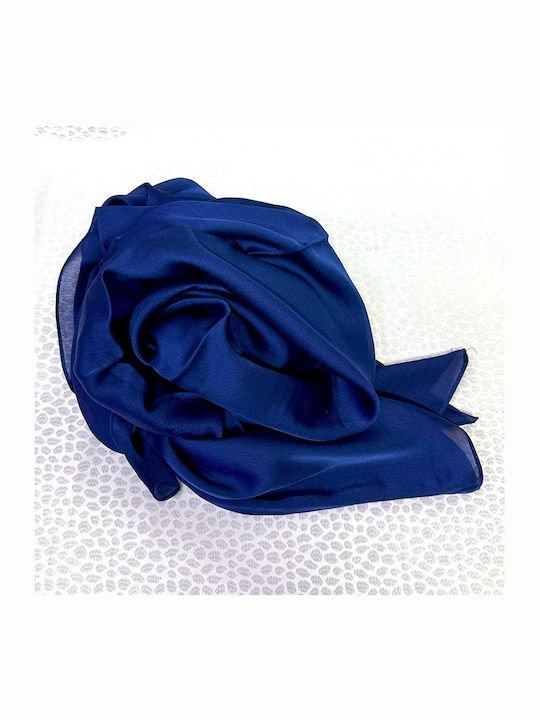 Velve Damen Seiden Schal Blau