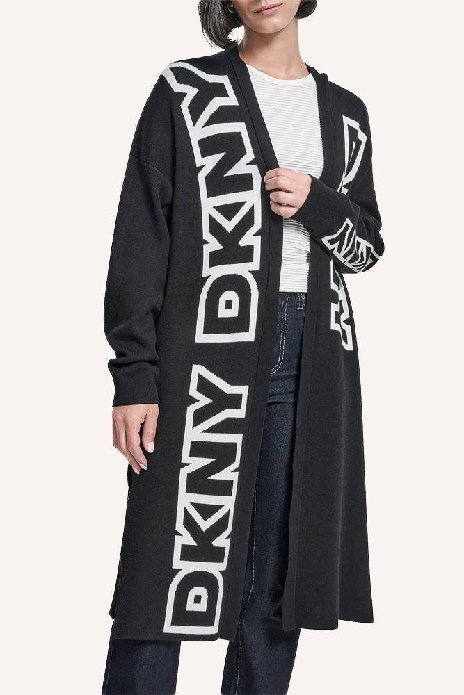 Cardigan DKNY Femme Taille 36 Noir - Soie, Style Décontracté, Occasion TB État
