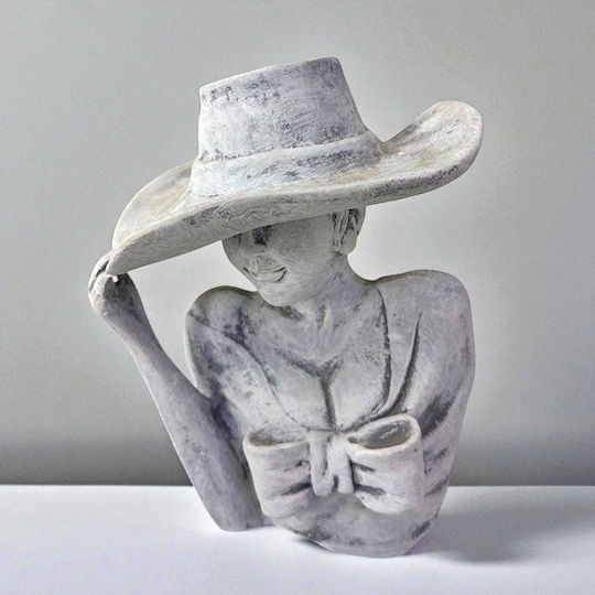 Venus Lady Vase M 21cm Vintage Gray