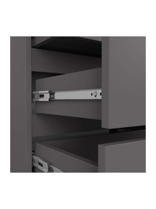 Comoda pentru Dormitor cu 3 sertare Matte Gray 60x35x57buc