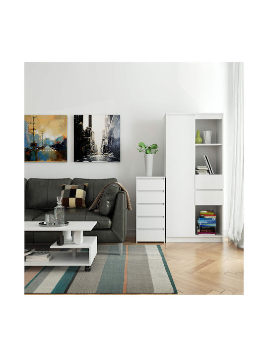 Comoda pentru Dormitor cu 5 sertare Albă 40x35x92buc