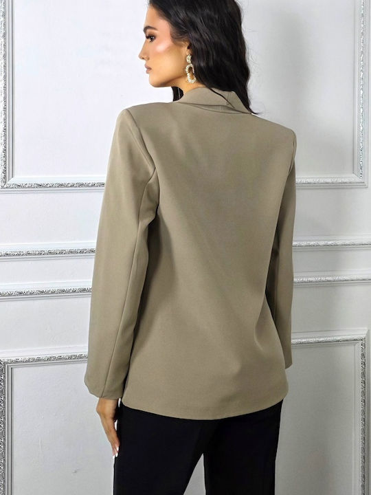 Lang Damen Blazer Cappuccino