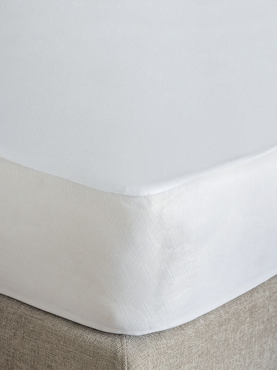 Palamaiki Protective Cover Semi-double Waterproof with Skirt White 110x200+30cm