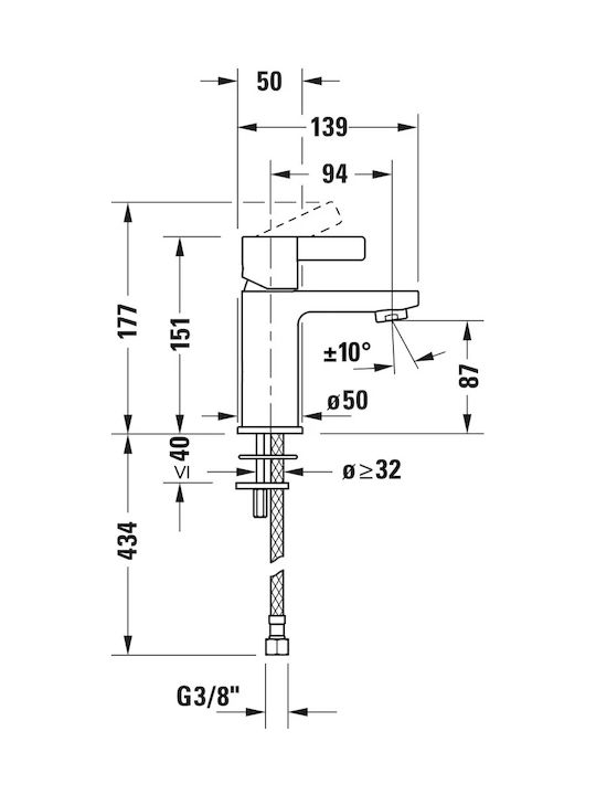 Duravit Mischung Waschtischarmatur