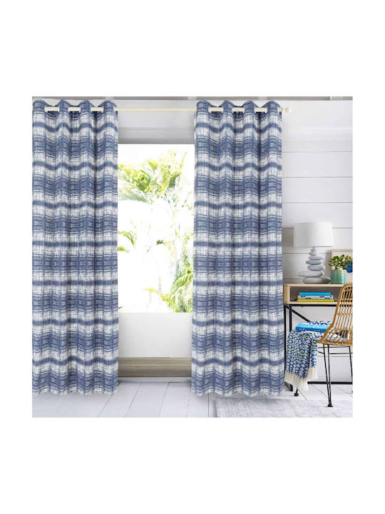 Das Home Curtain with Grommets 2117 Blue 140x260cm