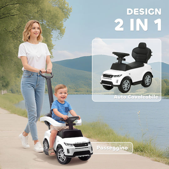 Aiyaplay Αυτοκινητάκι Ride On με Χειρολαβή για 18+ μηνών με Ήχους Λευκό