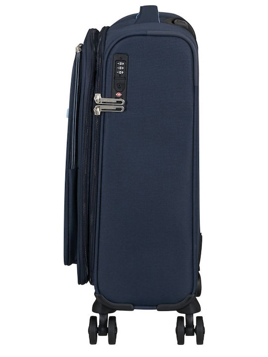 American Tourister Cloudrider Kabinenkoffer Blau mit 4 Rädern Höhe 55cm