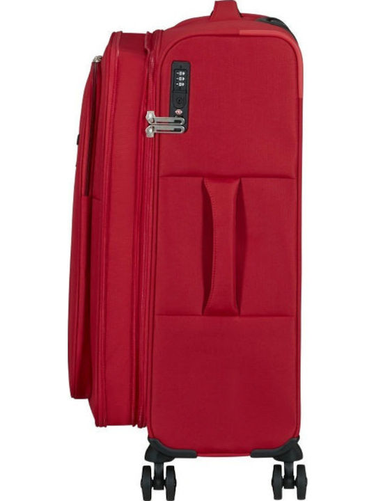 American Tourister Spinner Среден Куфар За Пътуване Червен С 4 Колела
