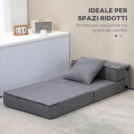 Vielseitiger Sitzsack Pouf Dunkelgrau 70x70x61cm