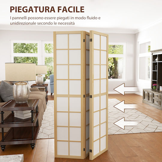 HomCom Decorativ Paravan din Pânză 160x170cm
