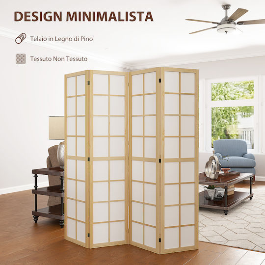 HomCom Decorative Room Divider made of Canvas 160x170cm