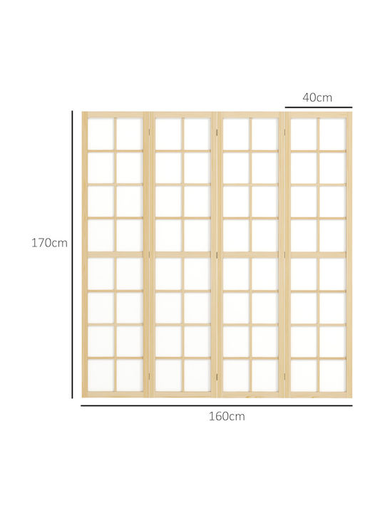 HomCom Decorative Room Divider made of Canvas 160x170cm