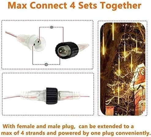288 Lumini LED 3,5 m Alb Cald, Tip Meteorit