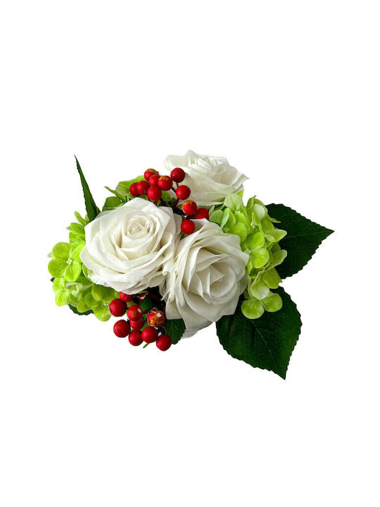 Velve Vază Decorativă Ceramică Alb 20x20x20cm 1buc