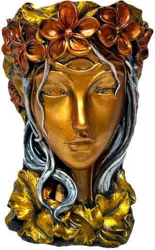 Velve Vază Decorativă Ceramică Gri 18x18xÎnălțime 33cm