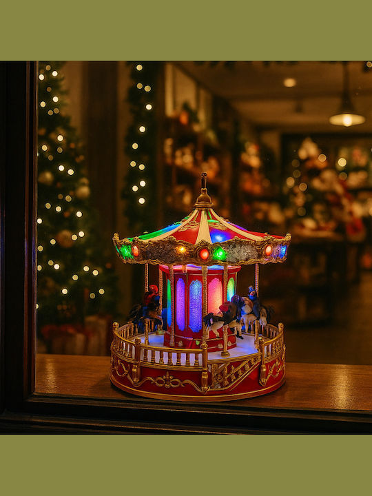 Due esse Weihnachts- Beleuchtete Dekorative Darstellung Rot mit Musik und Bewegung 27x21x21cm