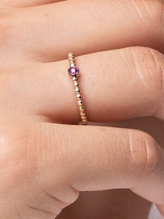 Lunaorocreations Women's 14K Two-Tone Gold Ruby Ring