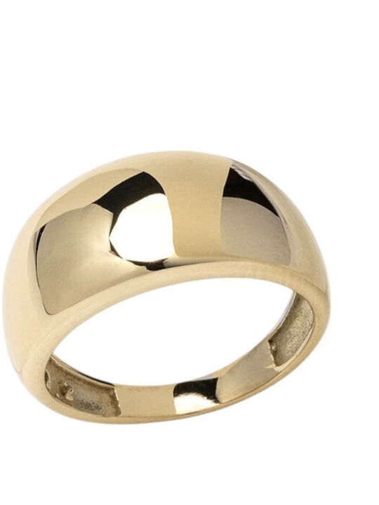Lunaorocreations Women's Dome Ring Yellow Gold 14K