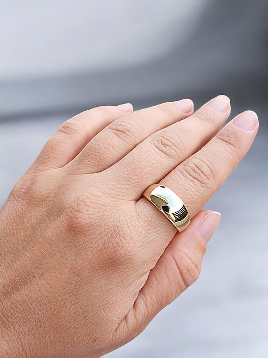 Lunaorocreations Damen Dome Ring Gelbes Gold 14k