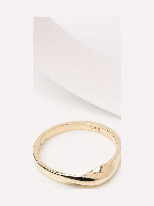 Lunaorocreations Women's Mobius Ring Yellow Gold 14K