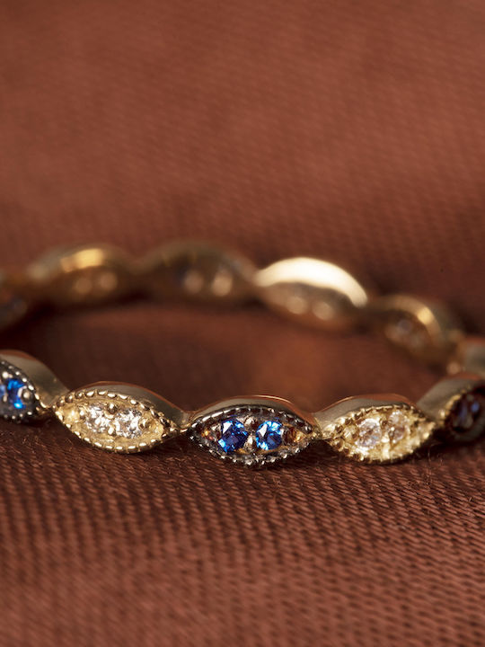Lunaorocreations Damen Ewigkeitsring Gelbes Gold 14 Karat