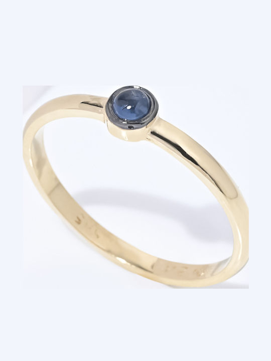 Lunaorocreations Damen Saphir Gelbes Gold 14 Karat Ring