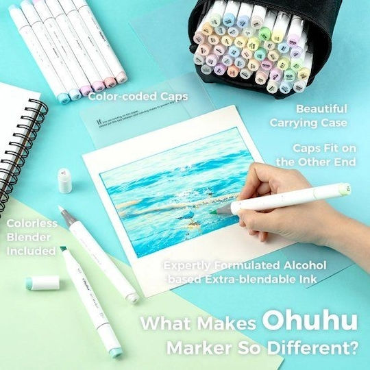 Fine Drawing Markers Fine Double-Tipped Professional Set 48 Colours