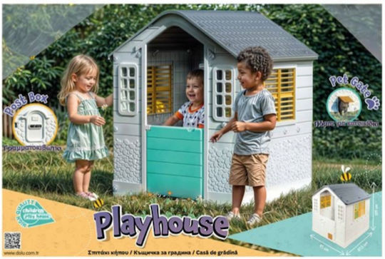 Plastic Kids Playhouse Gray 109x95x87.5cm