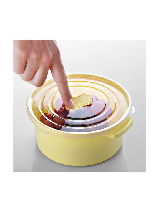 Set Plastic Lunch Boxes Yellow 12 Pieces
