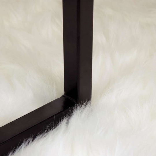 vidaXL Fireplace Leather White vidaXL Fireplace Leather White