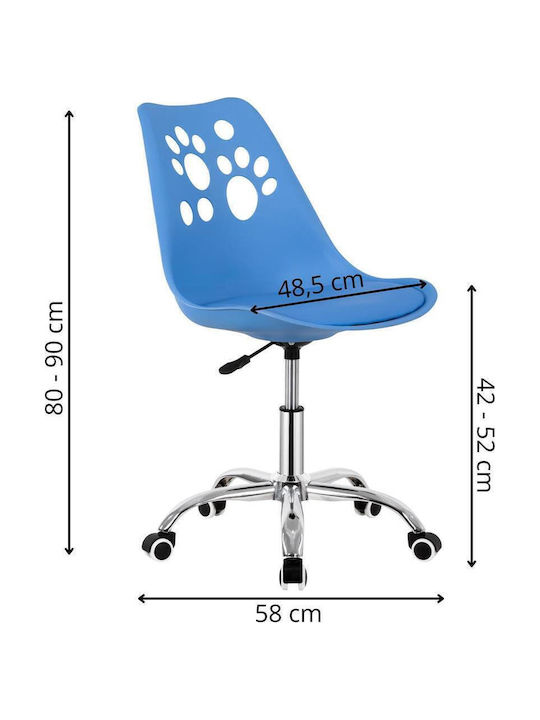 Scaun De Birou Pentru Copii Albastru 48x49x80-90cm