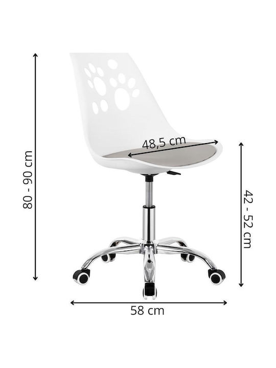Scaun De Birou Pentru Copii Gri 48.5x49x80-90cm