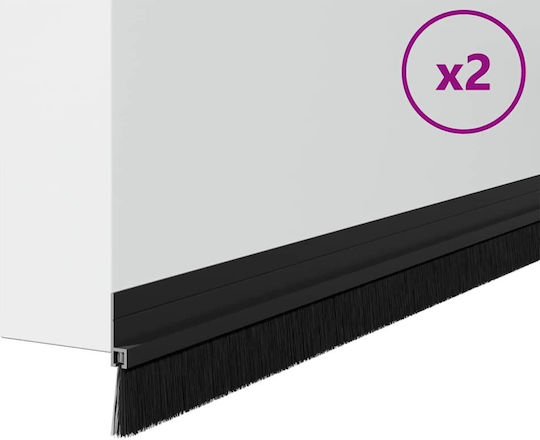 vidaXL Zugluftstopper Tür in Schwarz Farbe 1mx4.5cm