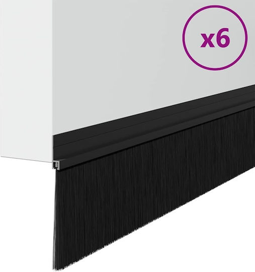 vidaXL Draft Stopper Door in Black Color 1mx9.5cm