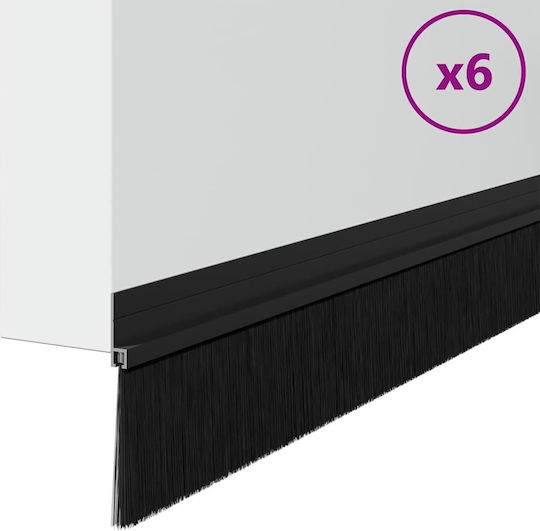 vidaXL Zugluftstopper Tür in Schwarz Farbe 1mx7cm
