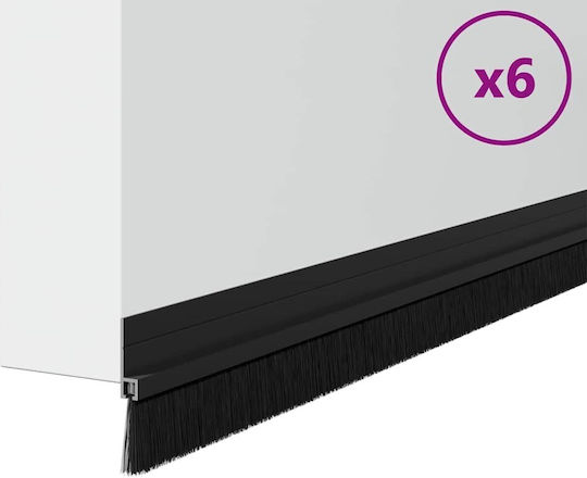 vidaXL Уплътнителна лента Врата в Черен цвят 1mx4.5cm