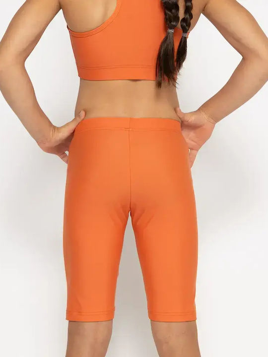 Kids Legging Cycling Short Orange