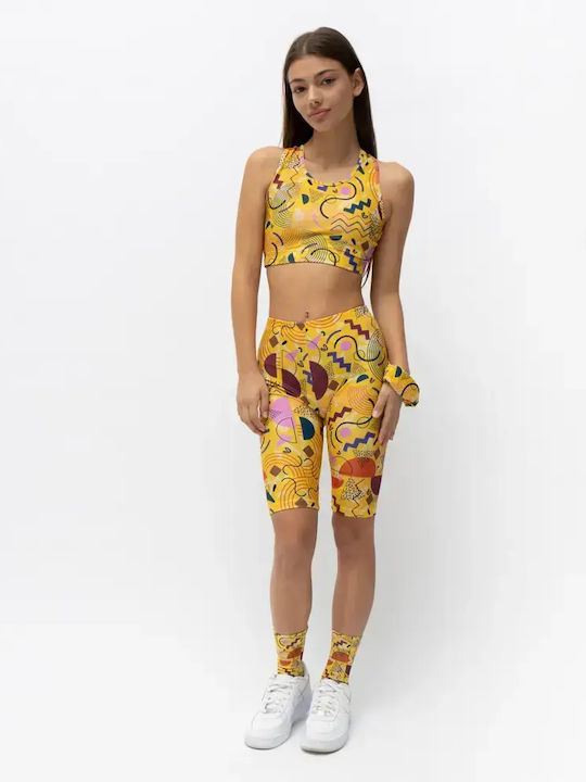 Kids Legging Cycling Short Yellow