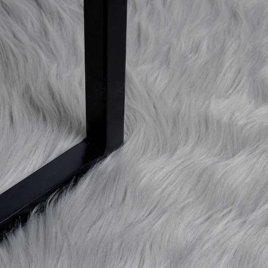 vidaXL Fireplace Leather Gray
