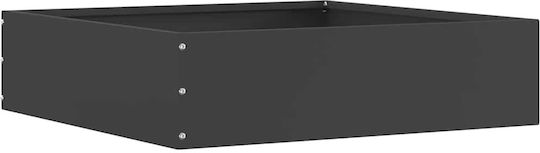 vidaXL Metal Garden Border in Black Color 50x50cm
