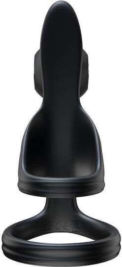 Snail Vibe Jovi Couples Cock Ring Remote Control Black