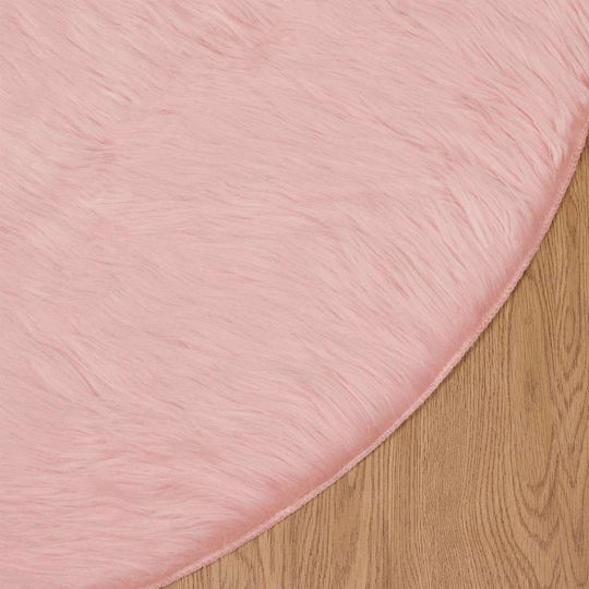 vidaXL Rug Rectangular Leather Pink