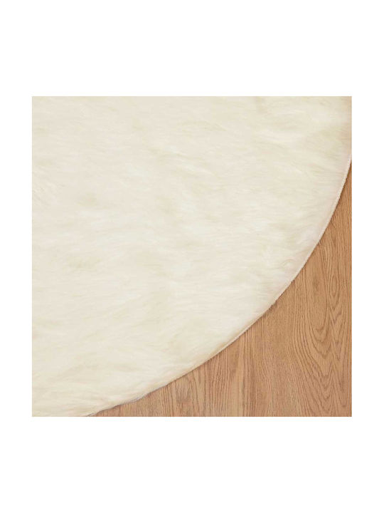 vidaXL Rug Rectangular Leather White
