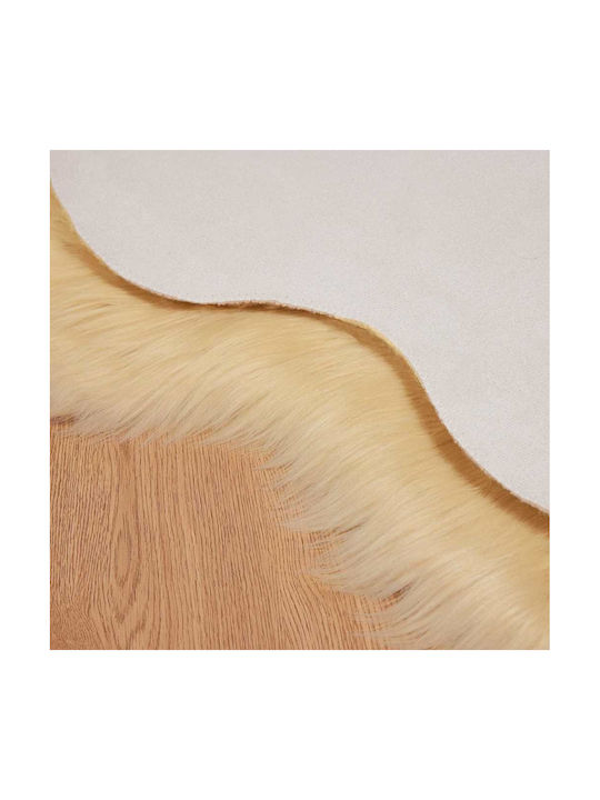 vidaXL Χαλί Ορθογώνιο Δερμάτινο Μπεζ 50x80cm