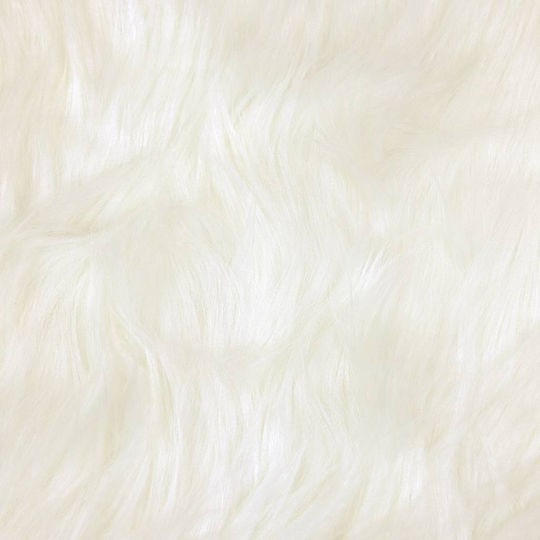 vidaXL Teppich Kamin Rechteckig Synthetisch,Polyester/Cotton/Leather White