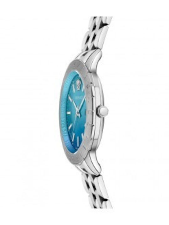 Versace Univers Men's Watch Battery with Silver Stainless Steel Bracelet